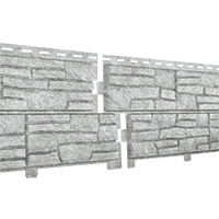 Фасадная панель U-Plast ПВХ Стоун Хаус Сланец светло-серый