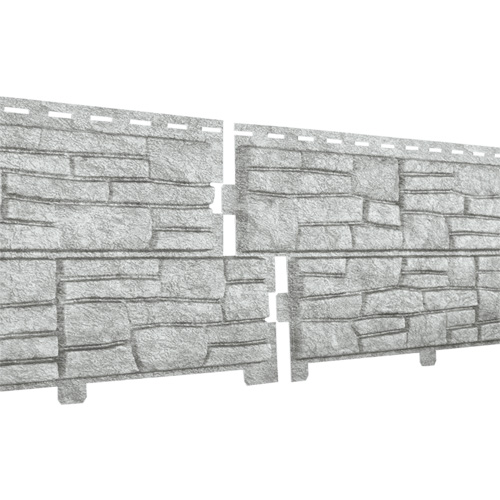 Фасадная панель U-Plast ПВХ Стоун Хаус Сланец светло-серый