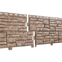 Фасадная панель U-Plast ПВХ Стоун Хаус Сланец Бурый