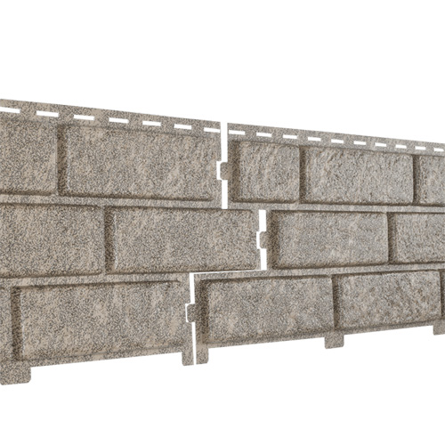 Фасадная панель U-Plast ПВХ Стоун Хаус Кирпич Бежевый