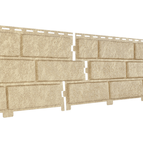 Фасадная панель U-Plast ПВХ Стоун Хаус Кирпич Песочный