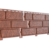 Фасадная панель U-Plast ПВХ Стоун Хаус Кирпич Красный