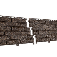 Фасадная панель U-Plast ПВХ Стоун Хаус Кварцит Коричневый