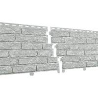 Фасадная панель U-Plast ПВХ Стоун Хаус Кварцит Светло-Серый