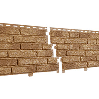 Фасадная панель U-Plast ПВХ Стоун Хаус Кварцит Темно-Бежевый