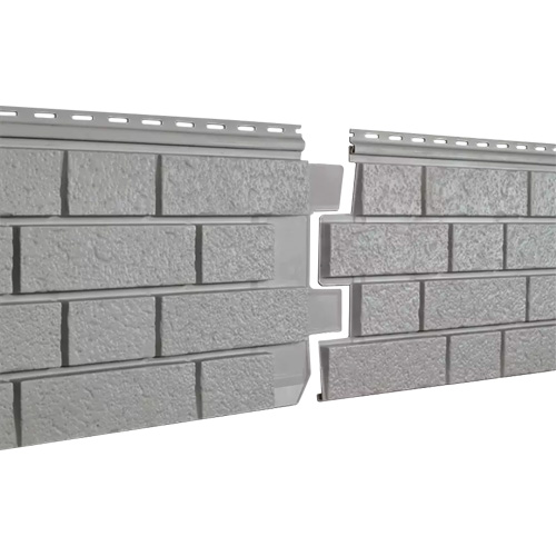 Фасадная панель U-Plast ПВХ Стоун Хаус S-Lock Клинкер Нордик Дым