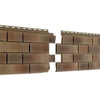 Фасадная панель U-Plast ПВХ Стоун Хаус S-Lock Клинкер Нордик Песок