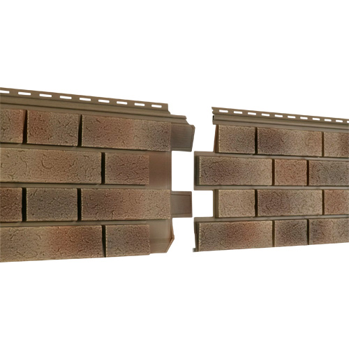 Фасадная панель U-Plast ПВХ Стоун Хаус S-Lock Клинкер Нордик Песок