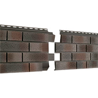 Фасадная панель U-Plast ПВХ Стоун Хаус S-Lock Клинкер Нордик Пепел