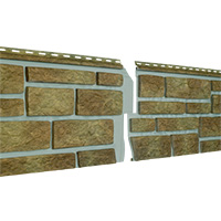 Фасадная панель U-Plast ПВХ Стоун Хаус S-Lock Таганай Вулканический