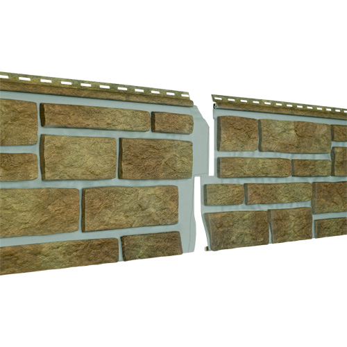 Фасадная панель U-Plast ПВХ Стоун Хаус S-Lock Таганай Вулканический