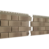 Фасадная панель U-Plast ПВХ Стоун Хаус S-Lock Клинкер Балтик Пустыня