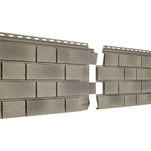 Фасадная панель U-Plast ПВХ Стоун Хаус S-Lock Клинкер Балтик Цемент