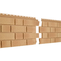 Фасадная панель U-Plast ПВХ Стоун Хаус S-Lock Клинкер Балтик Светлая Медь