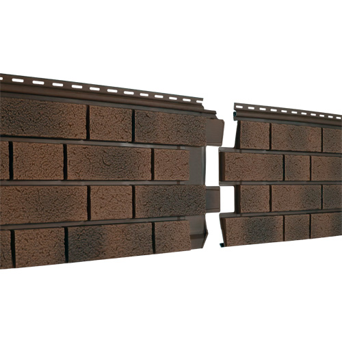 Фасадная панель U-Plast ПВХ Стоун Хаус S-Lock Клинкер Балтик Магма