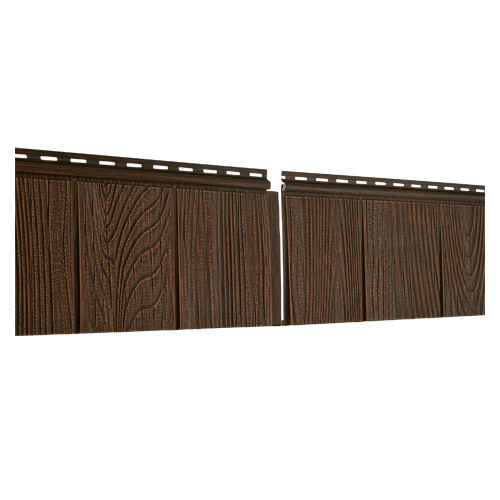 Фасадная панель U-Plast ПВХ Хокла S-Lock Щепа Каштановый