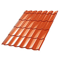 Металлочерепица Супермонтеррей Глянец 0,45 мм RAL 2004