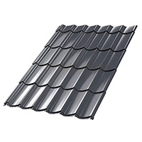 Металлочерепица Супермонтеррей Глянец 0,7 мм RAL 7024