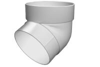 Колено трубы 67° ПВХ GrandLine 120х90 Белый