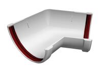 Угол желоба 135° ПВХ GrandLine 135х90 Белый