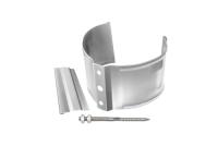 Хомут трубы металлический на кирпич(в комплекте шпилька-саморез + дюбель) ПВХ GrandLine 135х90 Белый