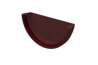 Заглушка желоба ПВХ GrandLine 135х90 Шоколадный (RAL 8017)