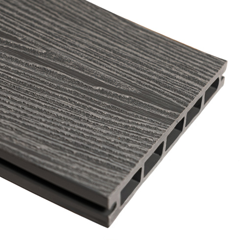 Террасная доска EcoLine МПК Дерево 3D 3000х150х18 Серый 