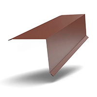 Планка торцевая 120х95х2000 ПЭ MATT 0.45мм RAL8017