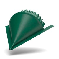 Заглушка конька круглого конусная 0.45мм ПЭ MATT RAL6005