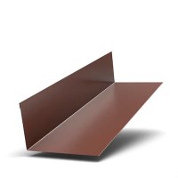 Планка примыкания верхняя 250х147х2000 0.45мм ПЭ RAL8017