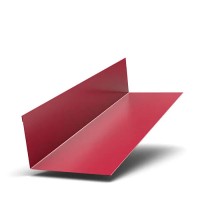 Планка примыкания верхняя 250х147х2000 0.45мм ПЭ RAL3005