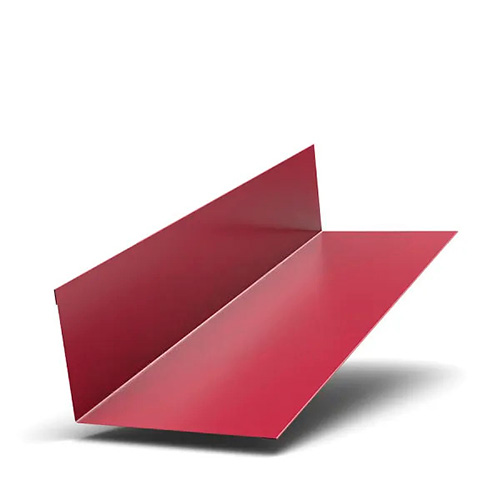 Планка примыкания верхняя 250х147х2000 0.45мм ПЭ RAL3005