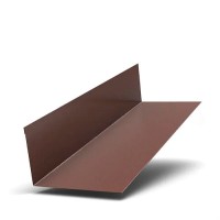 Планка примыкания верхняя 250х147х2000 0.45мм ПЭ MATT RAL8017