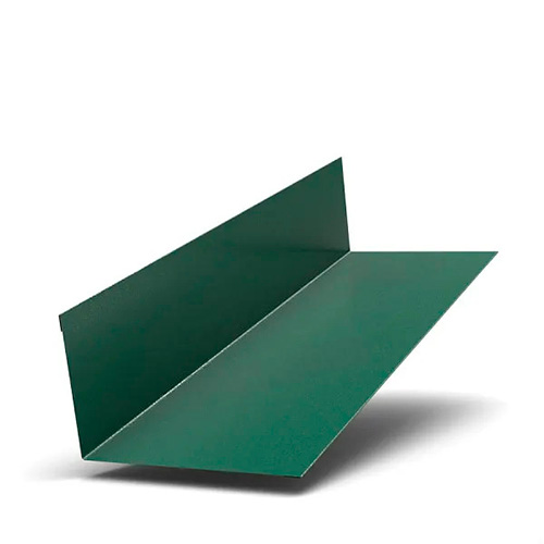 Планка примыкания верхняя 250х147х2000 0.45мм ПЭ MATT RAL6005