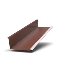 Планка примыкания нижняя 250х122х2000 0.45мм ПЭ RAL8017