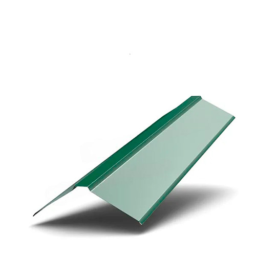 Планка конька фигурного 150х150х2000 0.45мм ПЭ RAL6005