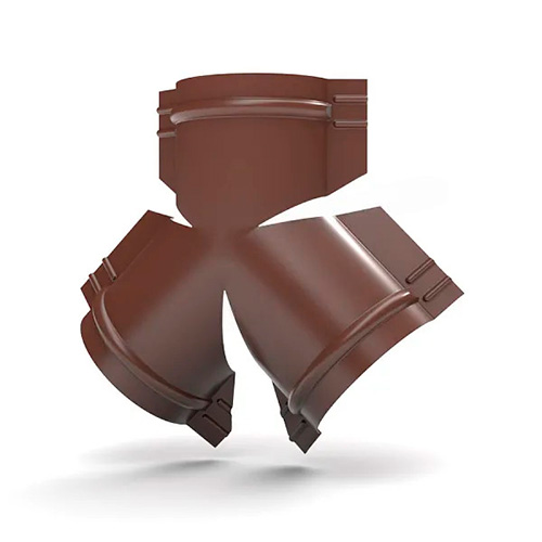 Y-образный тройник для круглого конька R80 0.45мм ПЭ RAL8017