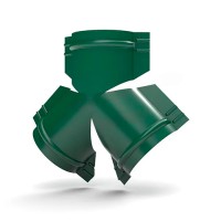 Y-образный тройник для круглого конька R80 0.45мм ПЭ RAL6005