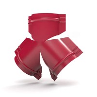 Y-образный тройник для круглого конька R80 0.45мм ПЭ RAL3005
