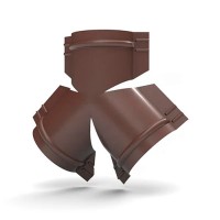 Y-образный тройник для круглого конька R80 0.45мм ПЭ MATT RAL8017