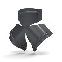 Y-образный тройник для круглого конька R80 0.45мм ПЭ MATT RAL7024