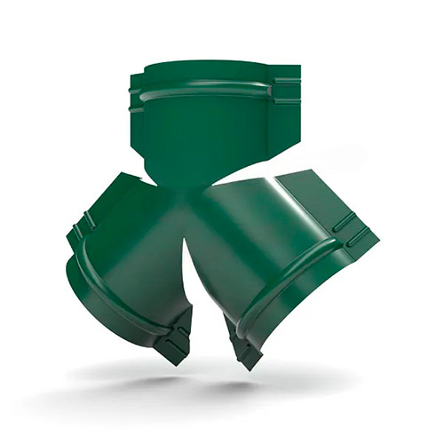 Y-образный тройник для круглого конька R80 0.45мм ПЭ MATT RAL6005