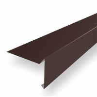 Планка торцевая ТЕХНОНИКОЛЬ 75х25х65х5х2000 мм ПЭ RAL 8017