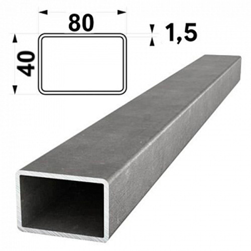 Труба профильная 6м 80х40х1.5 мм