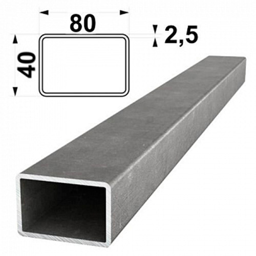 Труба профильная 6м 80х40х2.5 мм