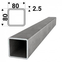 Труба профильная 6м 80х80х2.5 мм