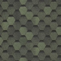 Гибкая черепица Docke Eurasia Шестигранник Зелёный