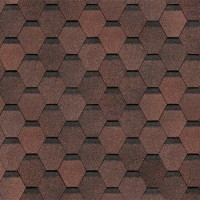 Гибкая черепица Docke Eurasia Шестигранник Коричневый