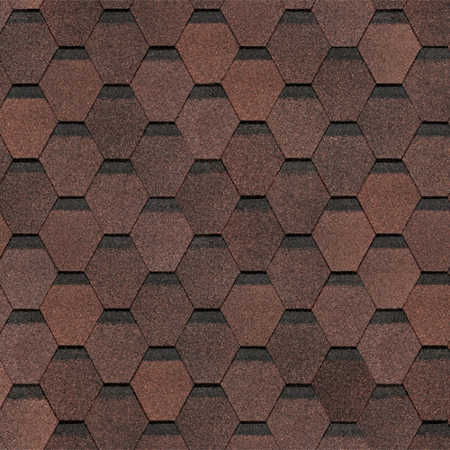 Гибкая черепица Docke Eurasia Шестигранник Коричневый