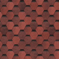 Гибкая черепица Docke Eurasia Шестигранник Красный